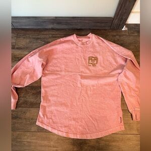 Walt Disney World Spirit Jersey Rose Gold Peach XS Glitter Disney Parks Pullover